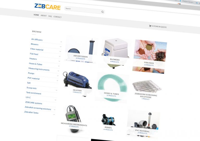 screenshot webshop zebcare
